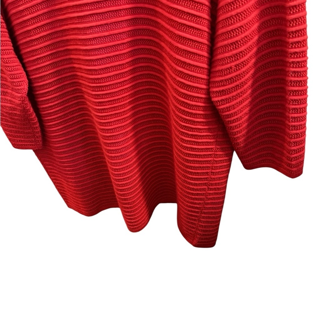 Chico’s Travelers Red Open-Knit Cardigan Size Chicos 3 or XL 16/18 - Picture 5 of 8